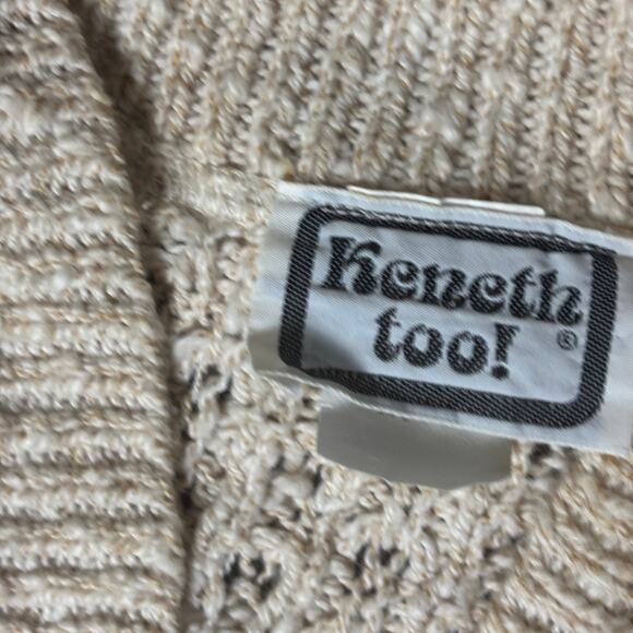 Vtg Keneth too! crotchet butterfly cardigan - Picture 4 of 7